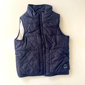 Baby Gap Puffer Vest with Fleece Lining, 5 Yrs, Navy Blue
